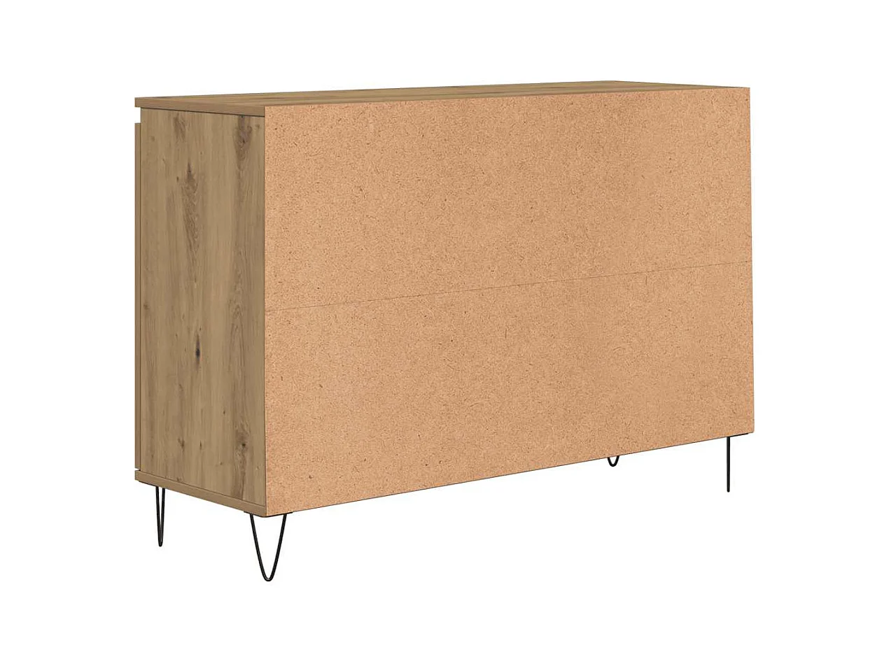 Buffet chêne artisanal 101,5x35x70 cm bois d'ingénierie