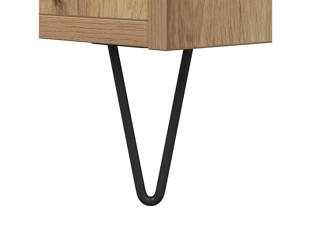 Buffet chêne artisanal 101,5x35x70 cm bois d'ingénierie