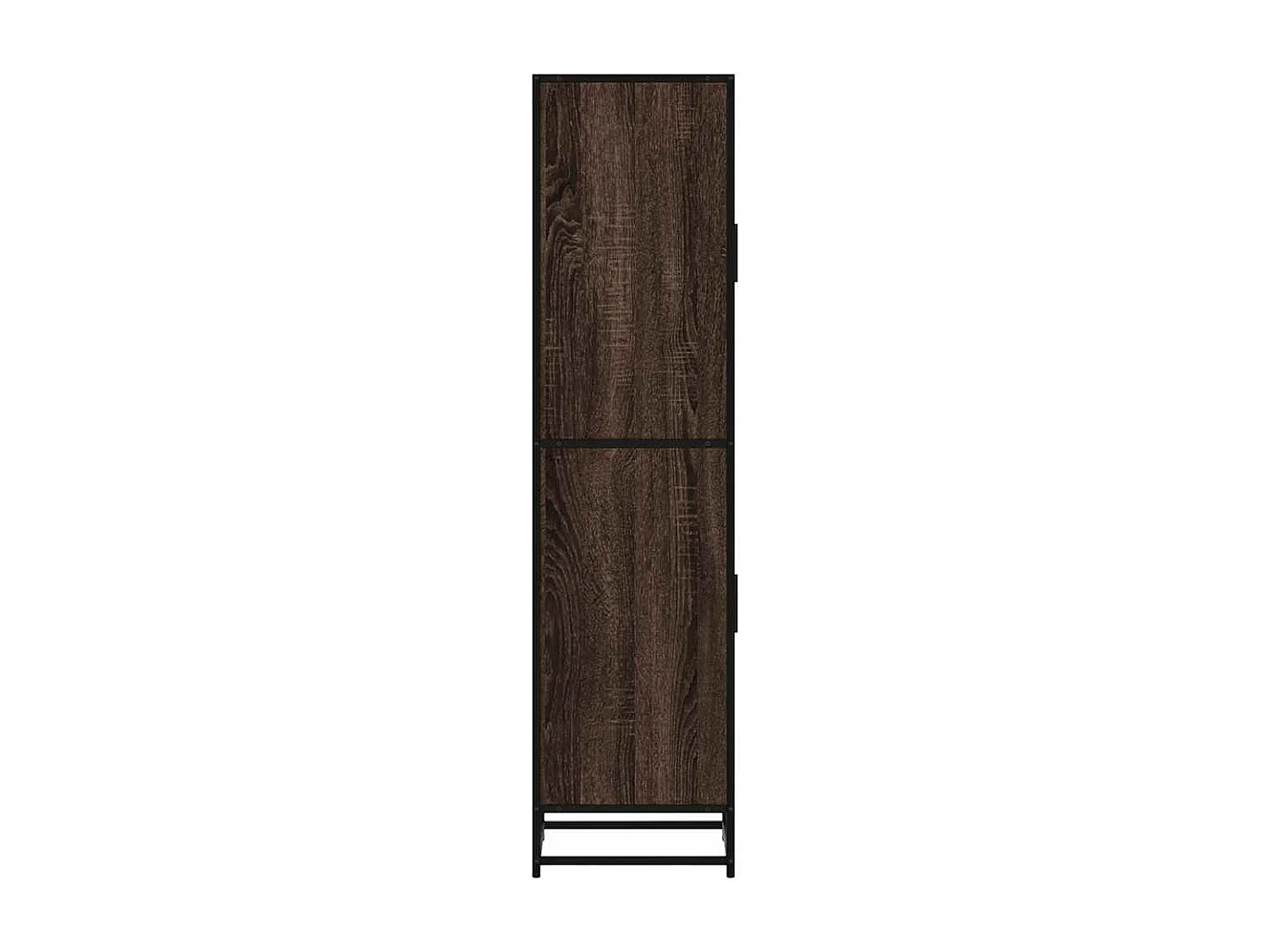 Buffet haut chêne marron 35,5x35x139 cm bois d'ingénierie métal