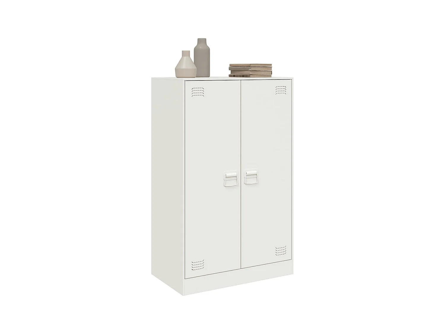 Buffet blanc 67x39x107 cm acier