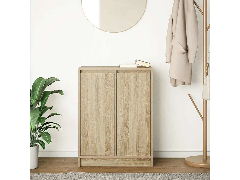 Buffet chêne sonoma 57x34x76 cm bois d'ingénierie