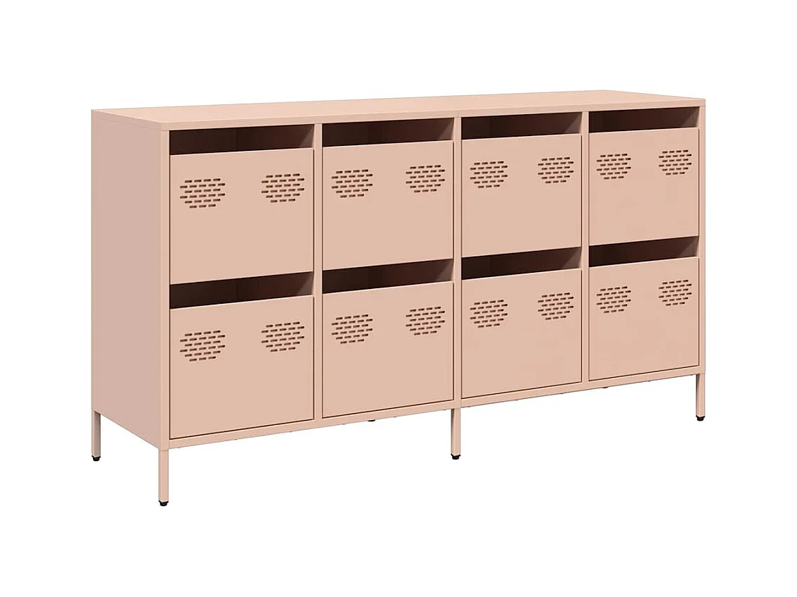 Buffet rose 135x39x73,5 cm acier laminé à froid