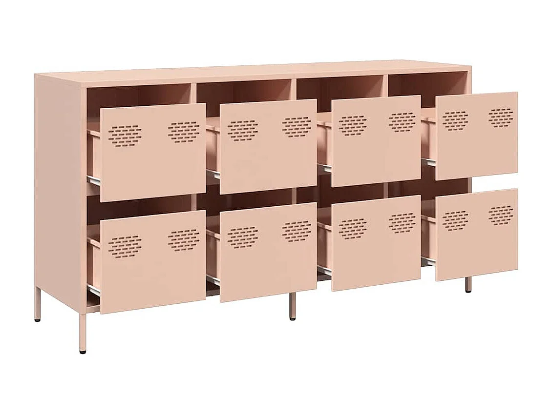 Buffet rose 135x39x73,5 cm acier laminé à froid