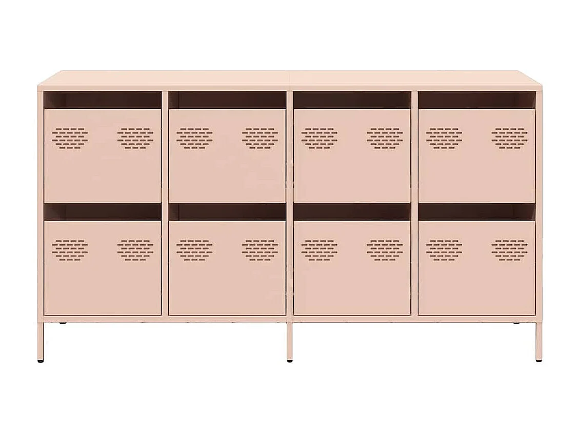 Buffet rose 135x39x73,5 cm acier laminé à froid