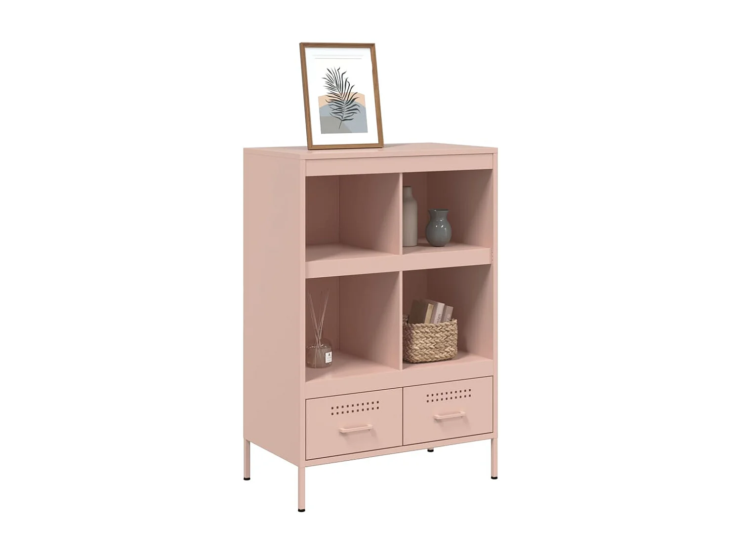 Buffet haut rose 68x39x101,5 cm acier