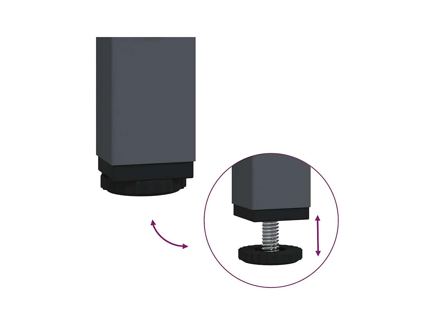 Buffet anthracite 135x39x73,5 cm acier laminé à froid