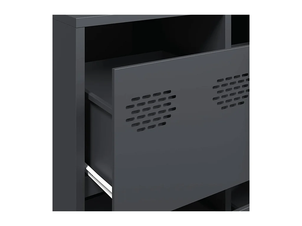 Buffet anthracite 135x39x73,5 cm acier laminé à froid