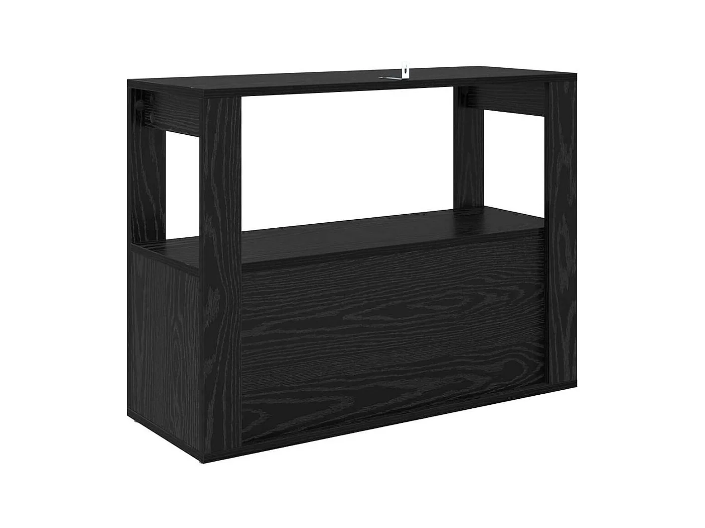 Dressoir Zwart eiken 80 x 30 x 60 cm Bewerkt hout