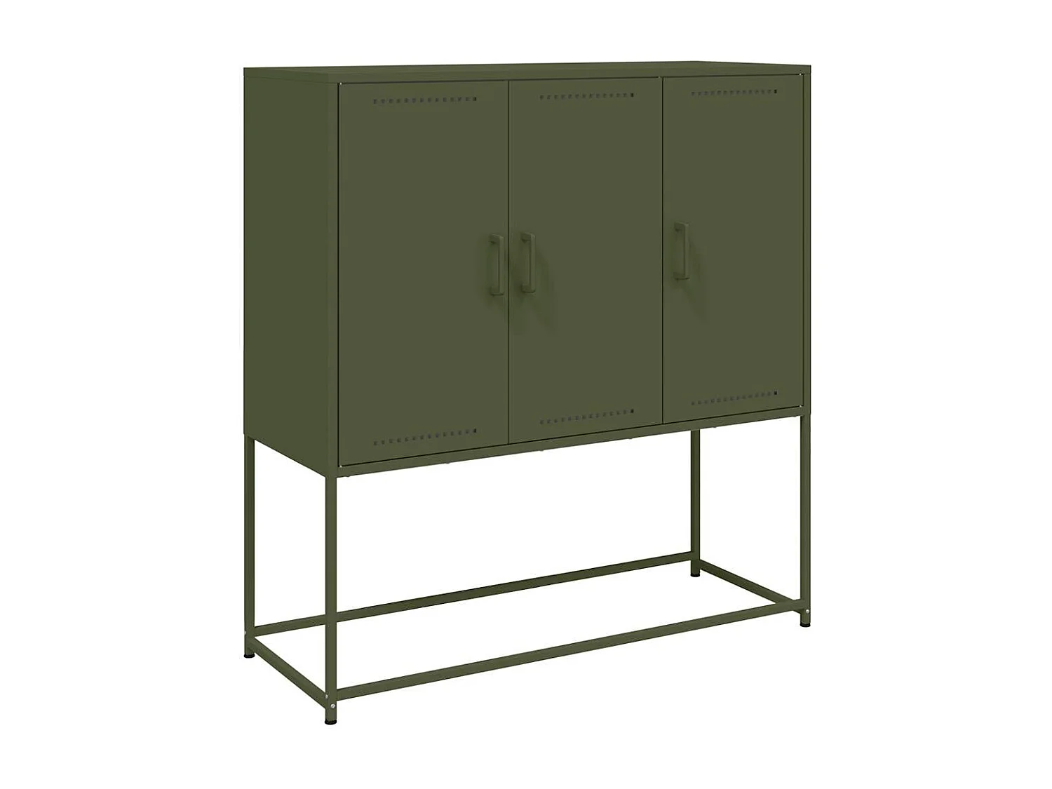 Buffet haut vert olive 100,5x39x107 cm acier