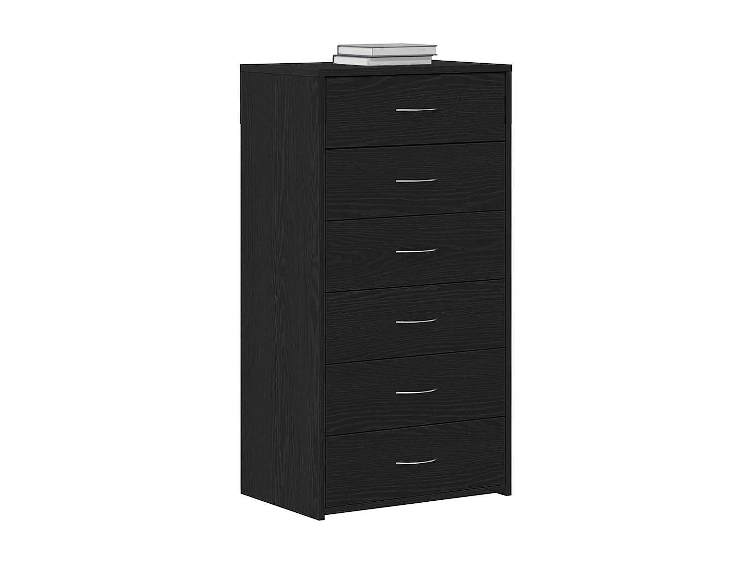 Buffet avec 6 tiroirs Chêne noir 50x34x96 cm Bois d'ingénierie