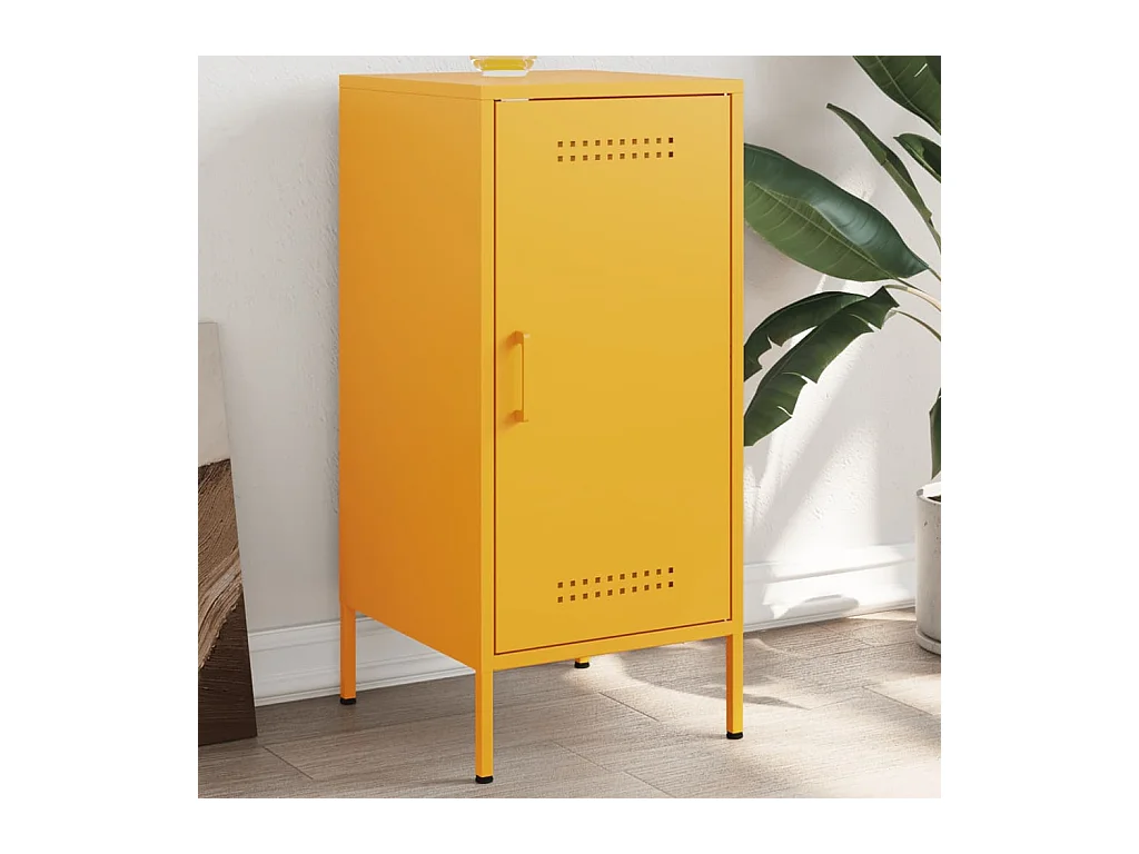 Buffet jaune moutarde 36x39x79 cm acier