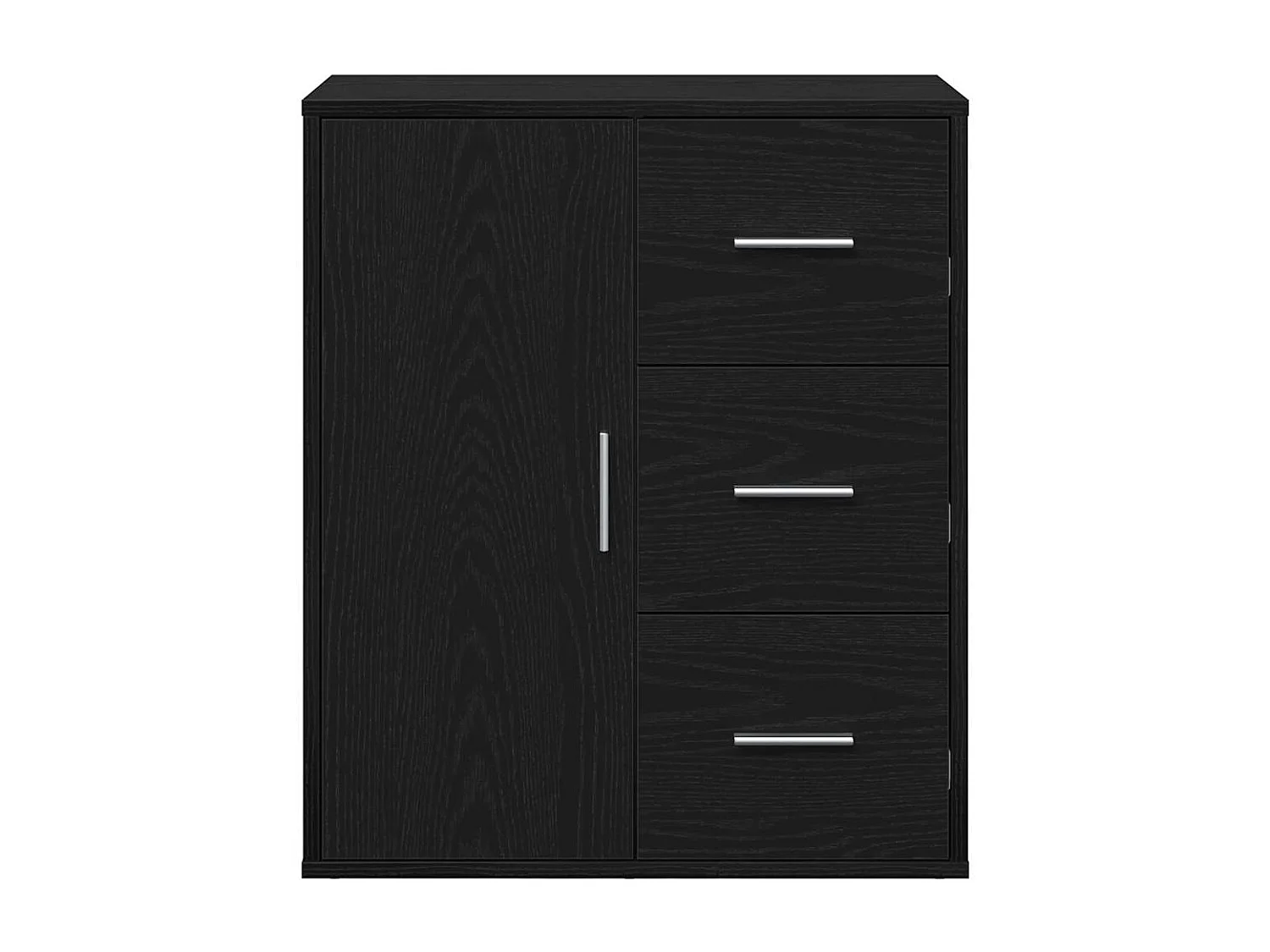 Buffet avec tiroir Chêne noir 60 x 31 x 70 cm Bois d'ingénierie