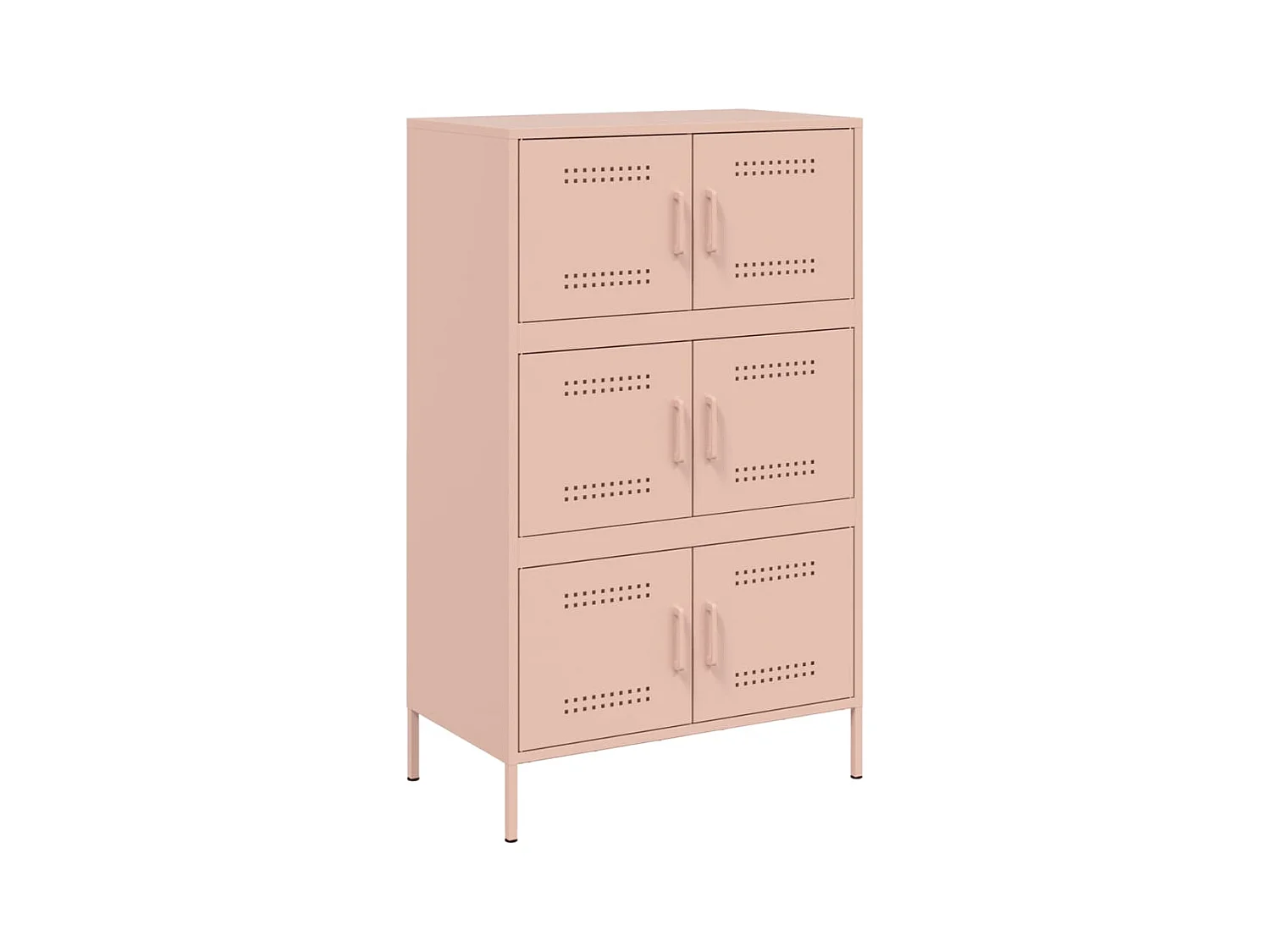Buffet haut rose 68x39x113 cm acier