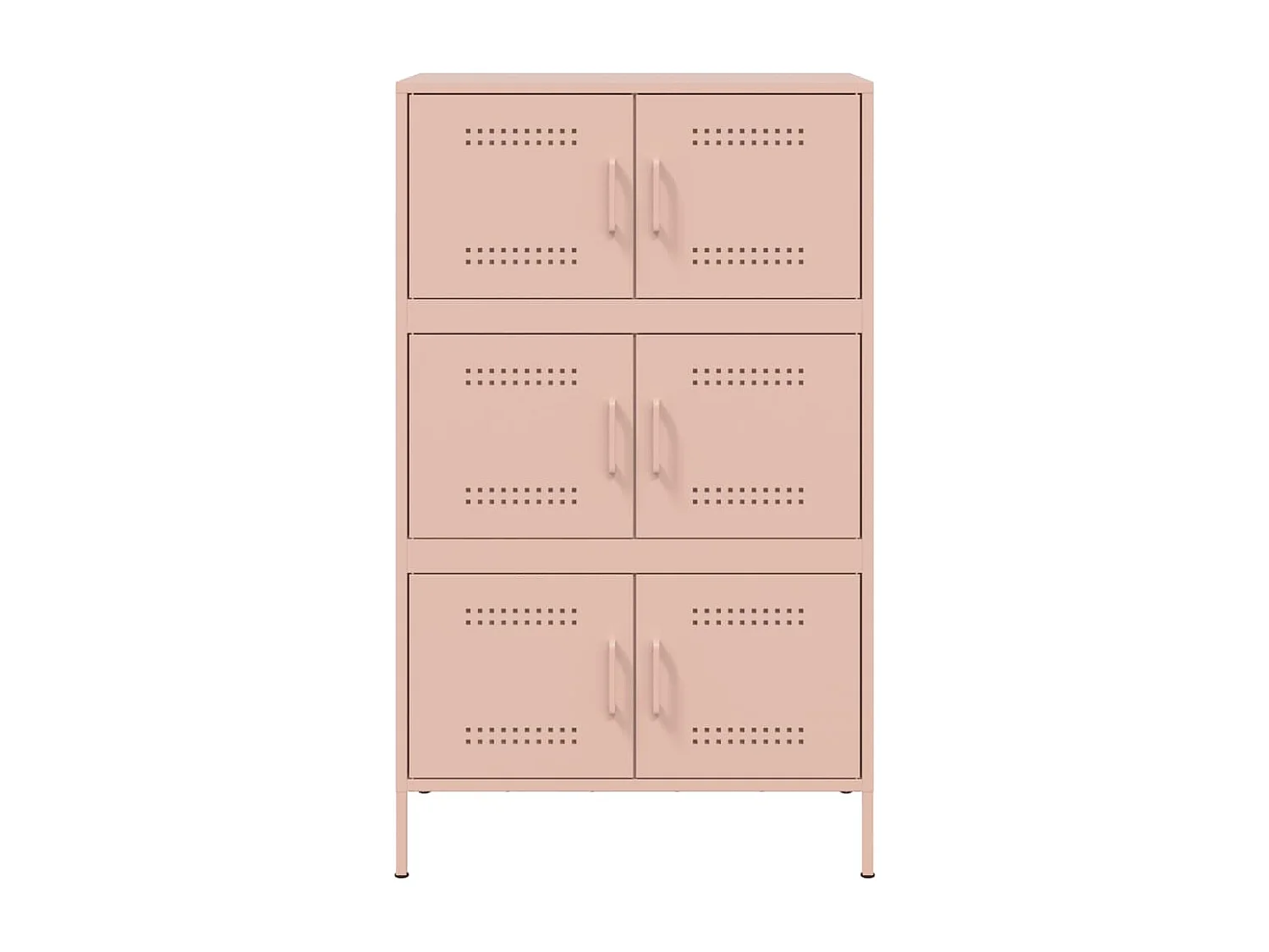 Buffet haut rose 68x39x113 cm acier