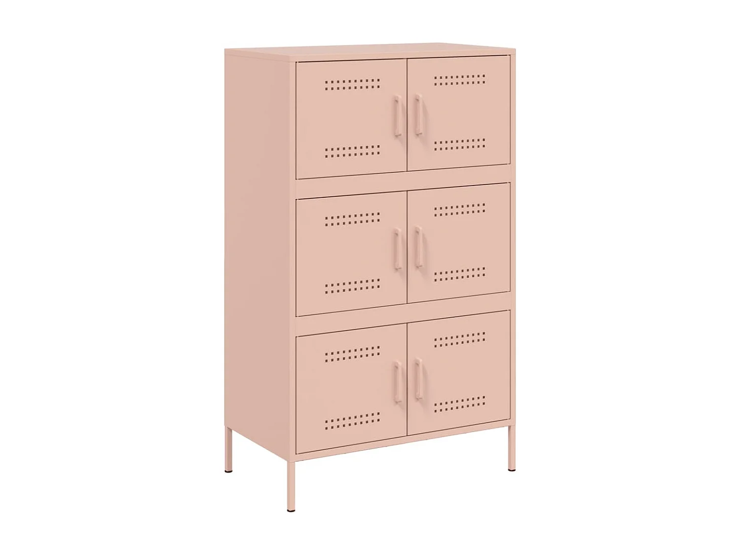 Buffet haut rose 68x39x113 cm acier