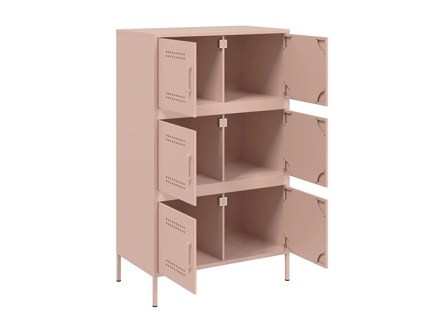 Buffet haut rose 68x39x113 cm acier