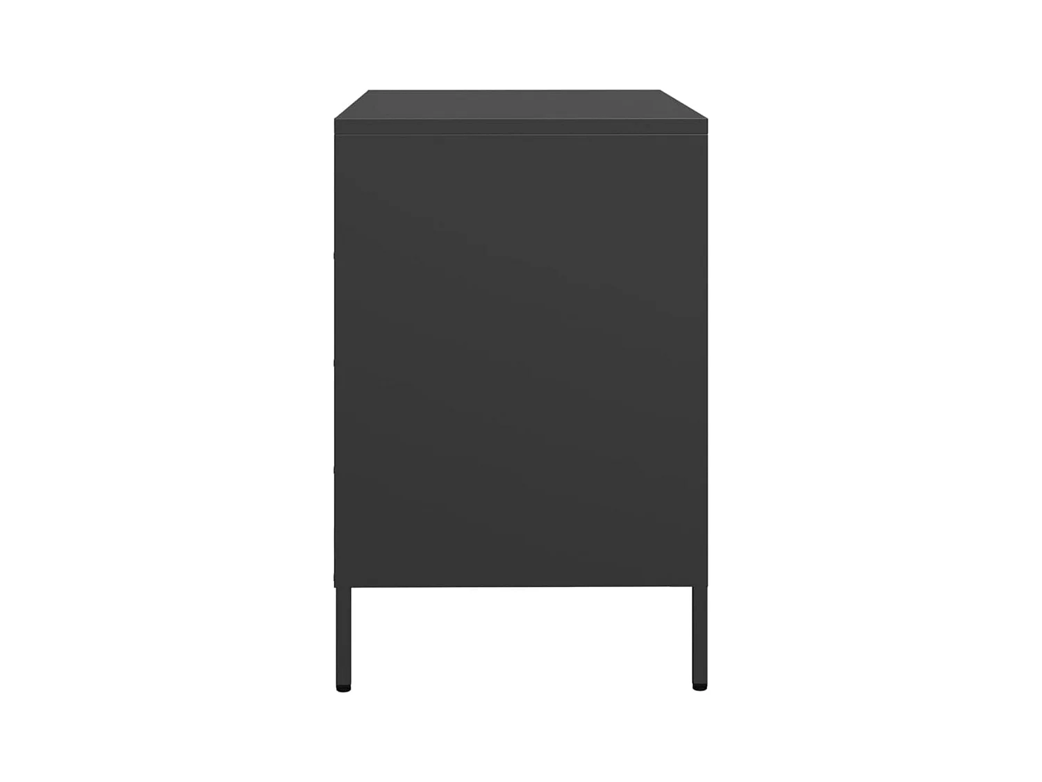 Buffet noir 68x39x58,5 cm acier laminé à froid