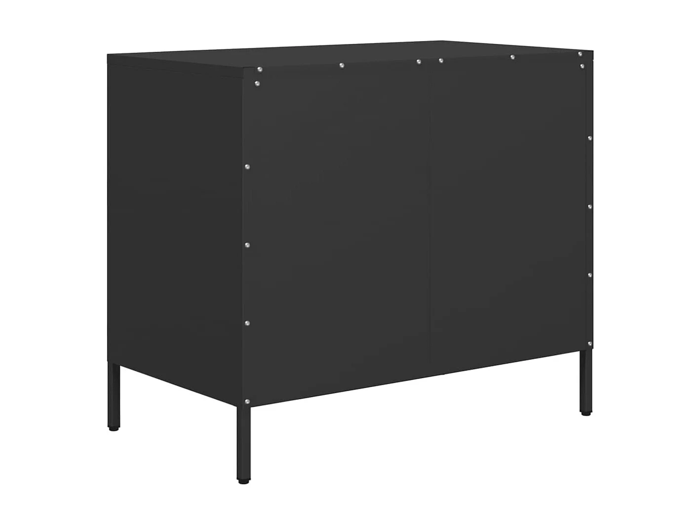 Buffet noir 68x39x58,5 cm acier laminé à froid