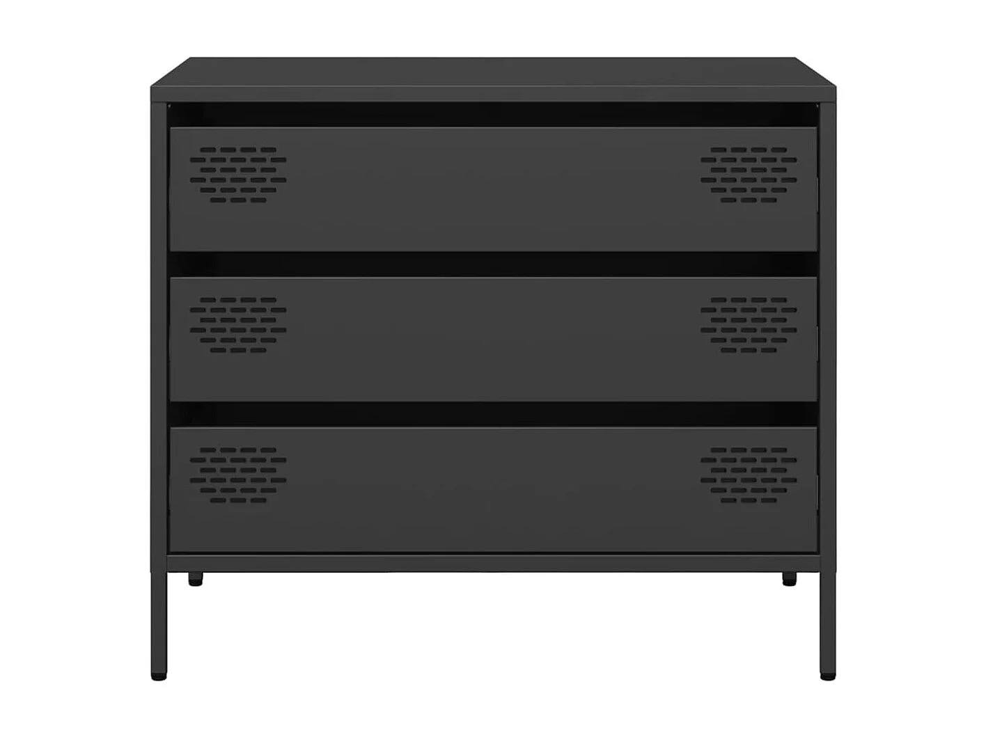 Buffet noir 68x39x58,5 cm acier laminé à froid