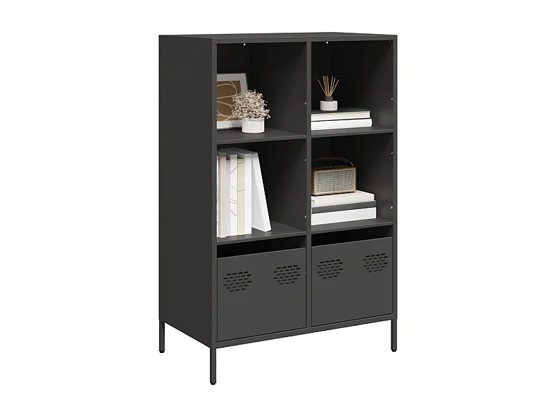 Móvel alto 68x39x103,5 cm aço preto