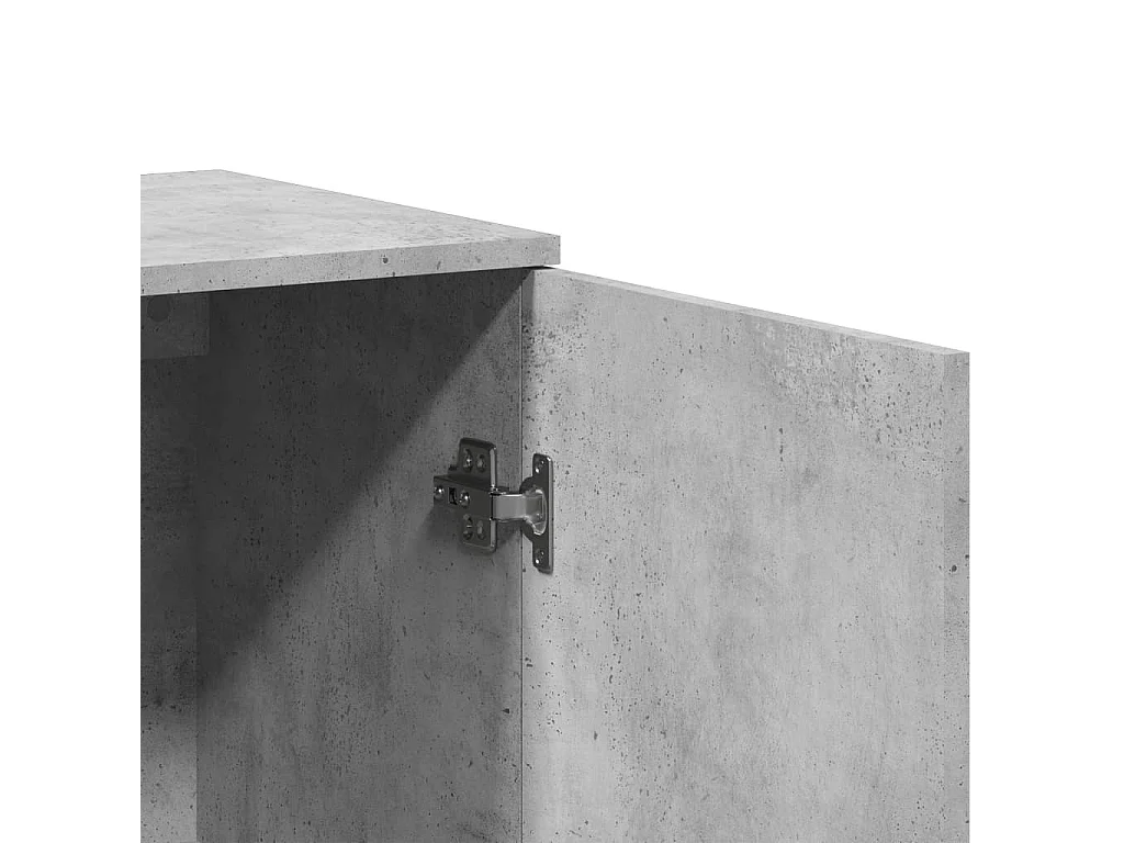 Buffets 2 pièces gris béton 79x38x80 cm bois d'ingénierie