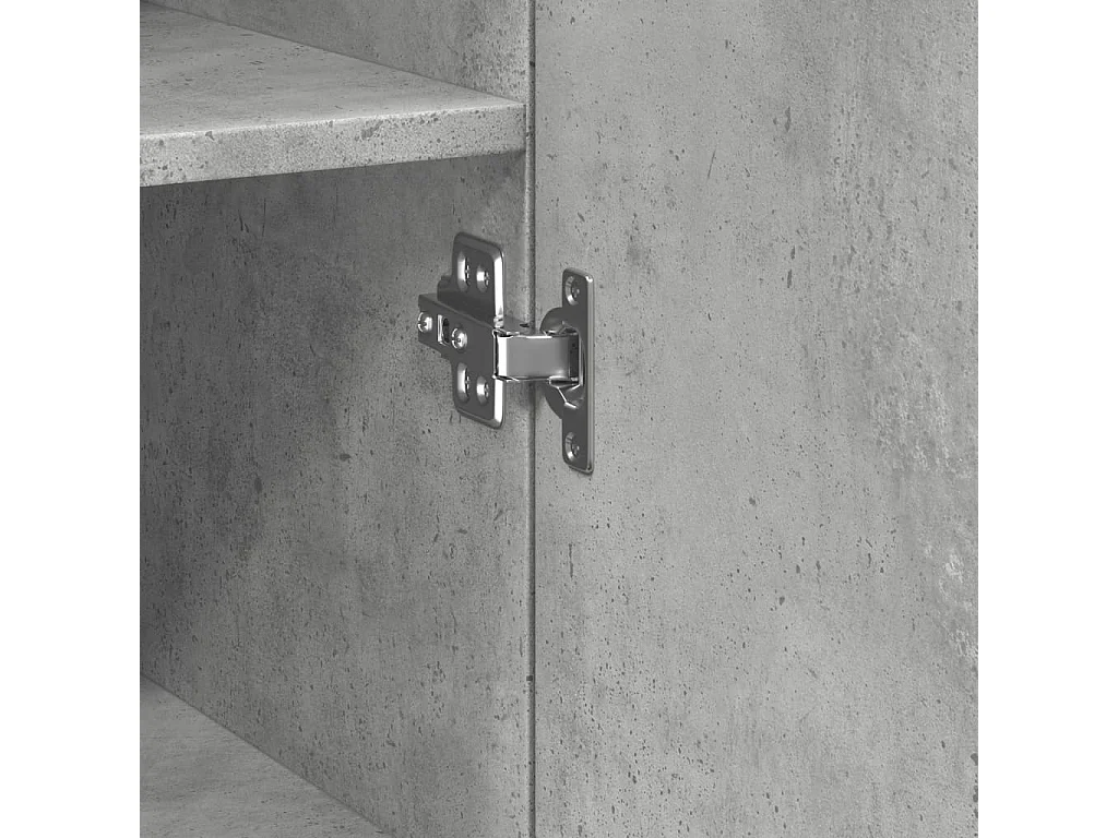 Buffet haut gris béton 30x42,5x185 cm bois d'ingénierie