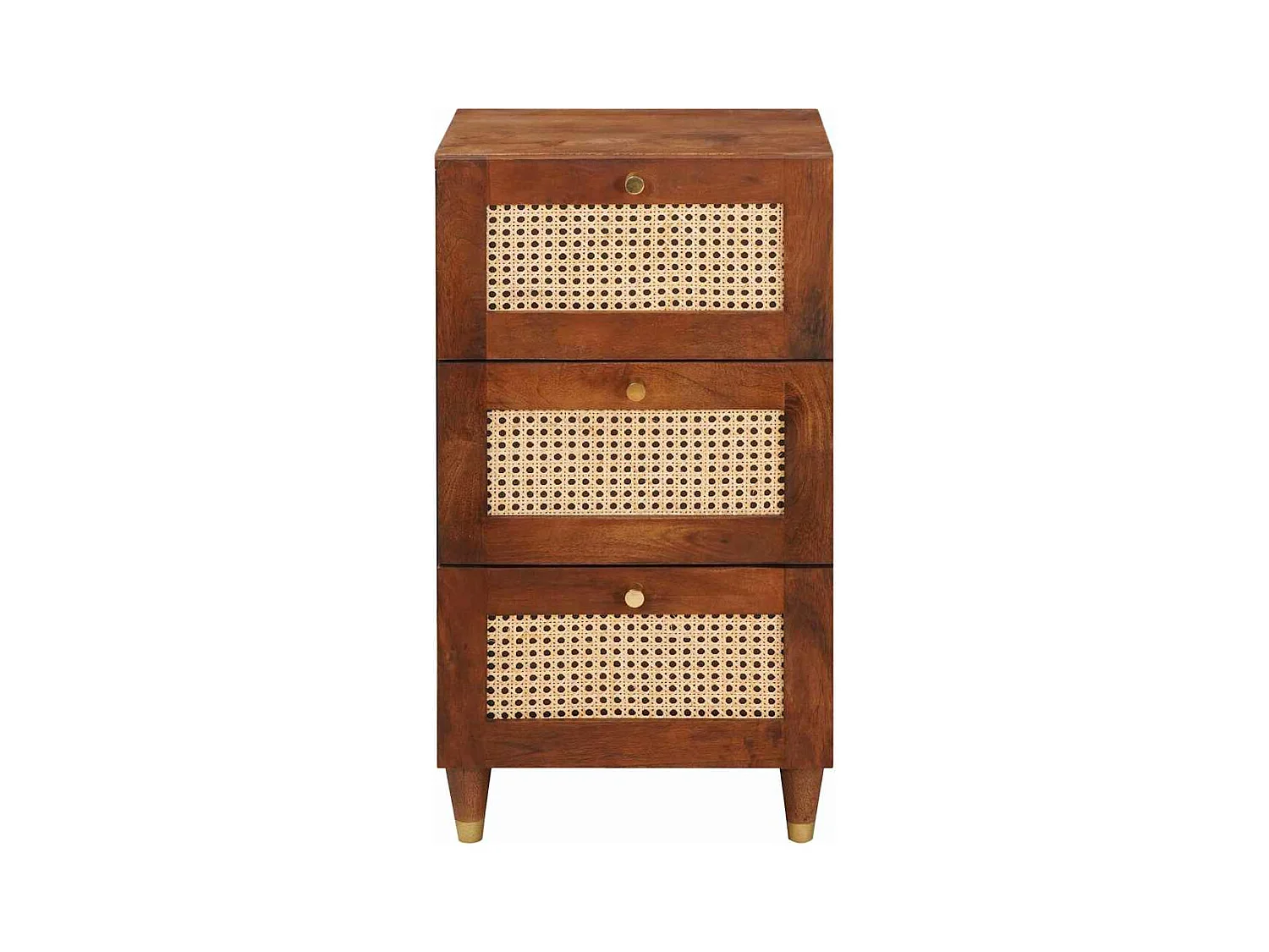 Buffet Marron 40 x 33.5 x 75 cm Rotin et bois de mango massif