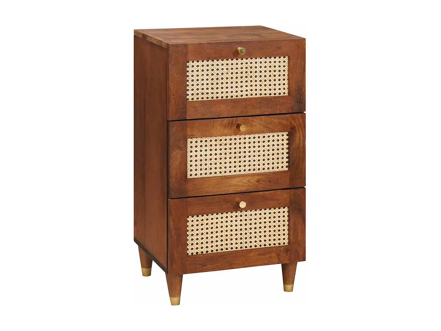 Buffet Marron 40 x 33.5 x 75 cm Rotin et bois de mango massif