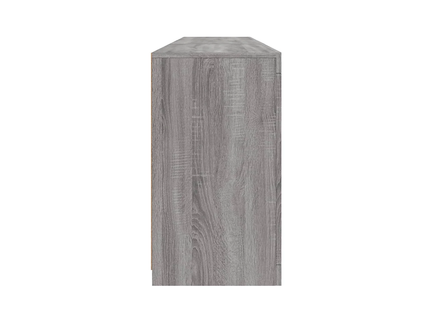 Buffet avec lumières LED sonoma gris 162x37x67 cm