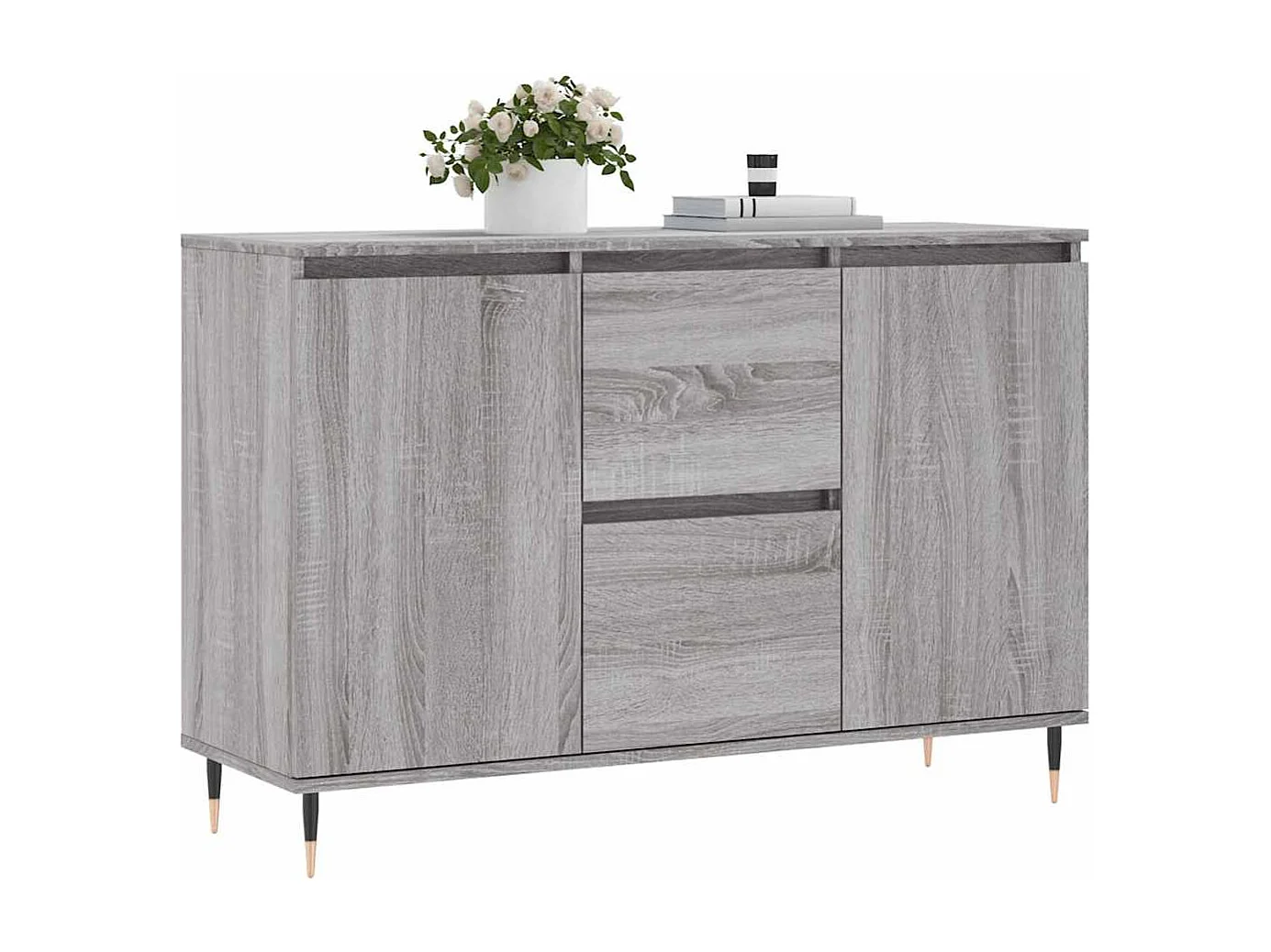 Buffet sonoma gris 101,5x35x70 cm bois d'ingénierie