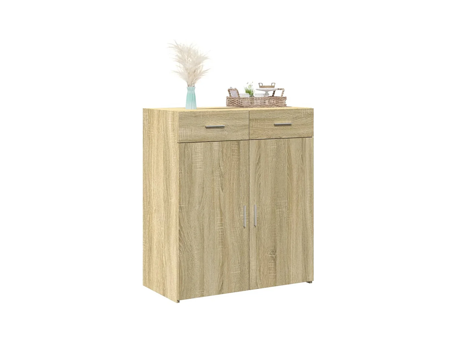 Buffet chêne sonoma 80x42,5x93 cm bois d'ingénierie