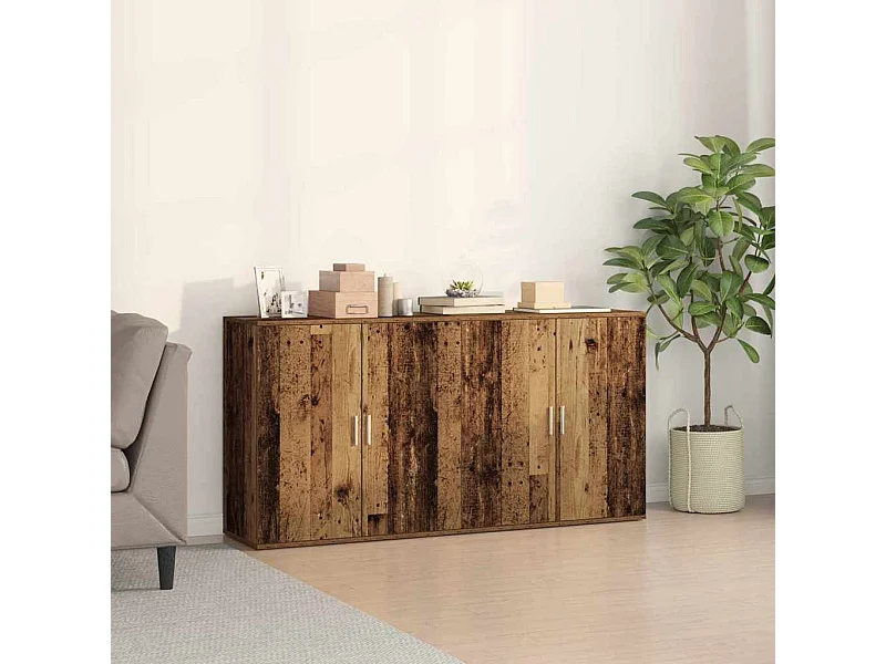 Buffets 2 pièces Bois ancien 79 x 38 x 80 cm Bois d'ingénierie