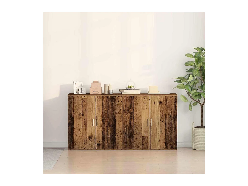 Buffets 2 pièces Bois ancien 79 x 38 x 80 cm Bois d'ingénierie