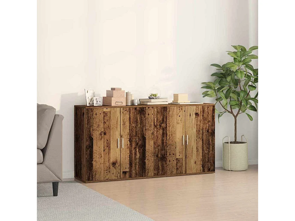 Buffets 2 pièces Bois ancien 79 x 38 x 80 cm Bois d'ingénierie