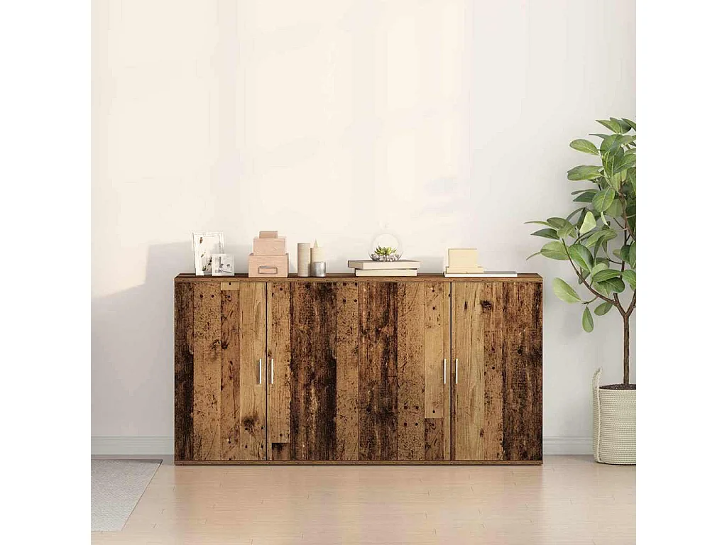 Buffets 2 pièces Bois ancien 79 x 38 x 80 cm Bois d'ingénierie