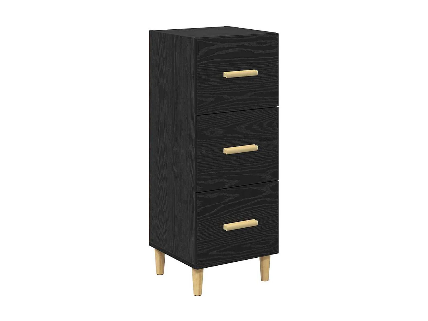 Buffet Chêne noir 34,5 x 34 x 90 cm Bois d'ingénierie