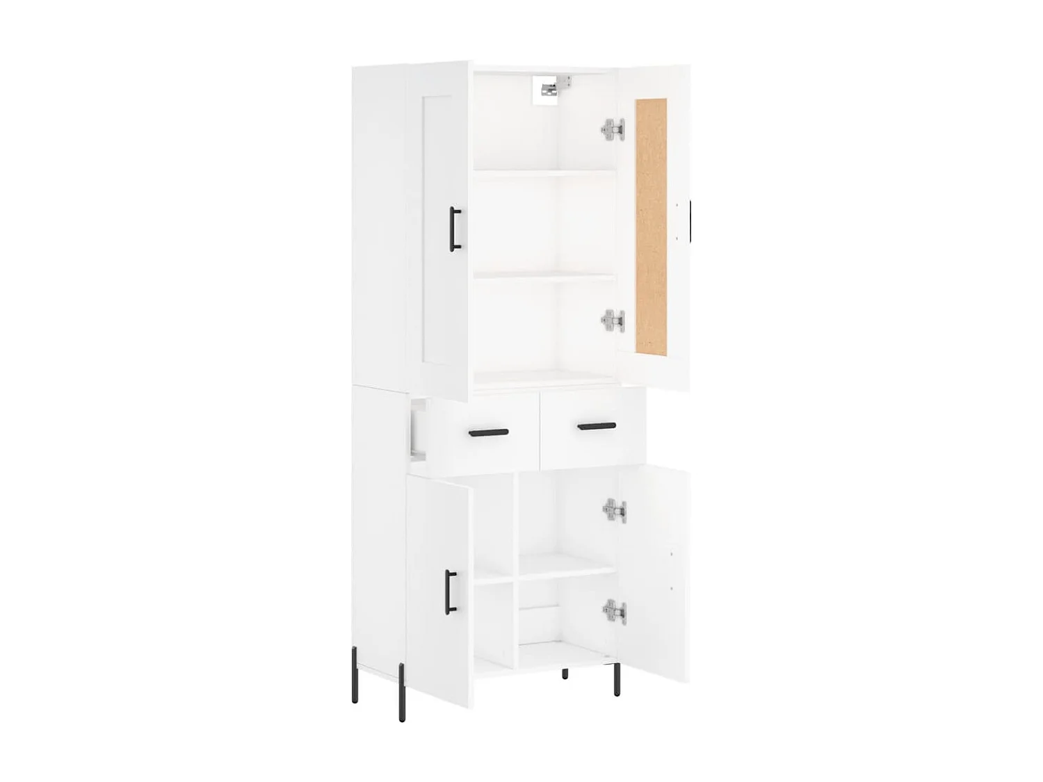 Armário alto 69,5x34x180 cm derivados de madeira branco