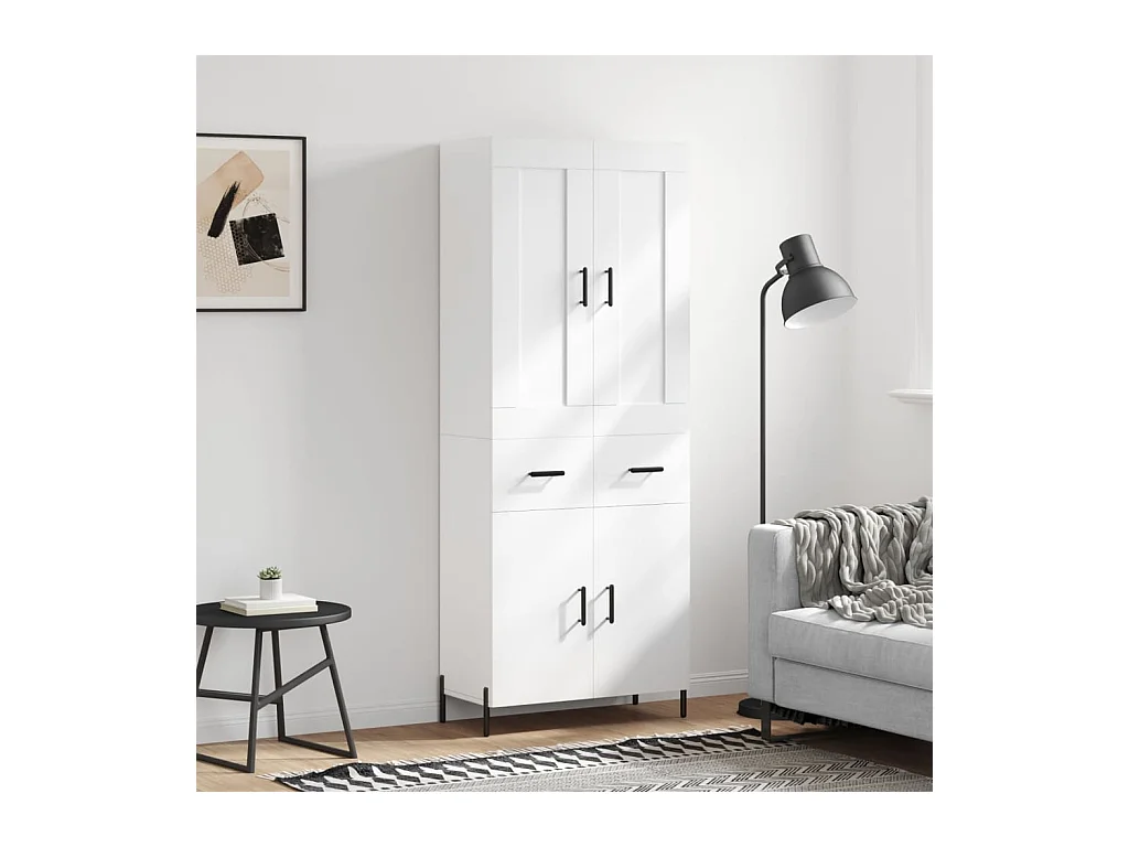 Armário alto 69,5x34x180 cm derivados de madeira branco