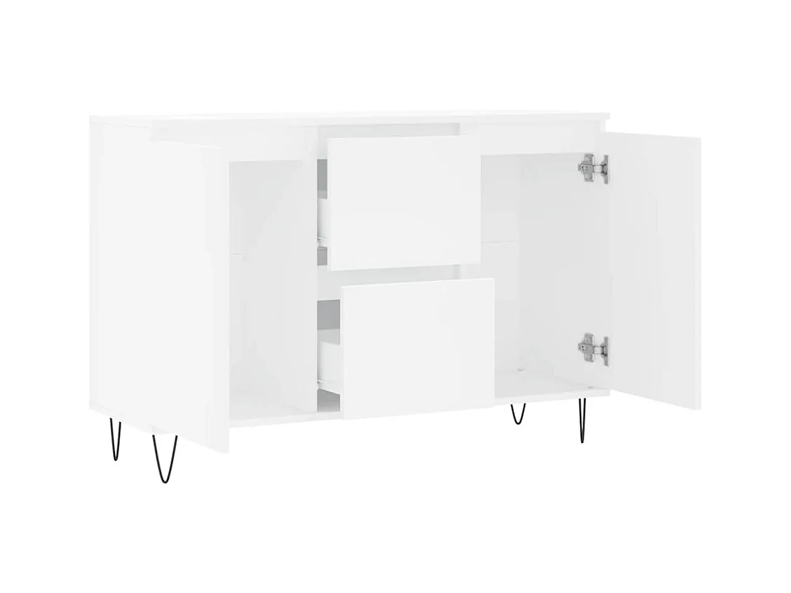 Buffet blanc 101,5x35x70 cm bois d'ingénierie