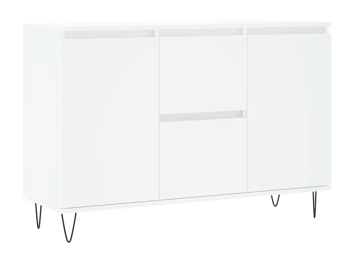 Buffet blanc 101,5x35x70 cm bois d'ingénierie