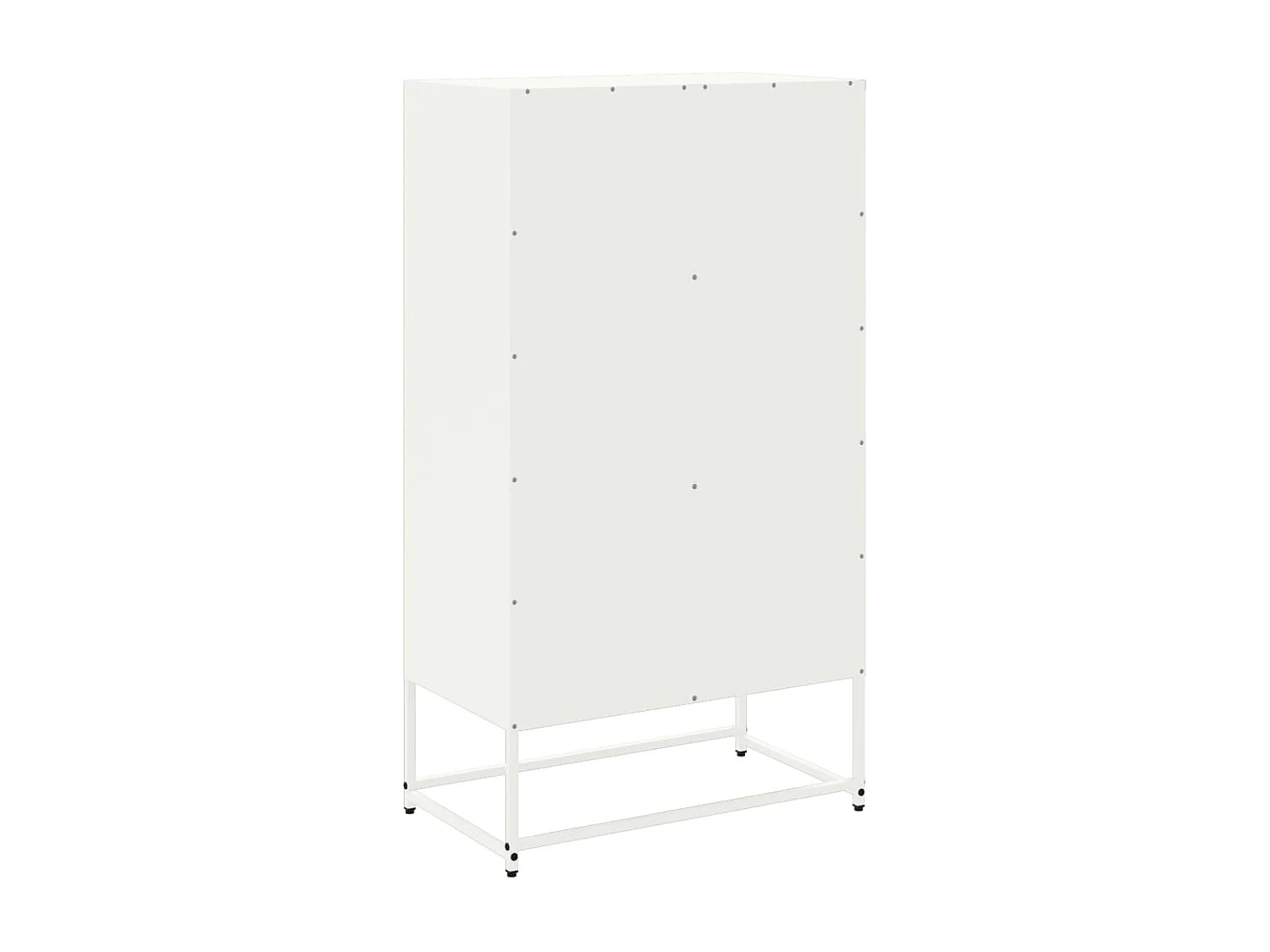 Buffet haut blanc 68,5x38,5x123,5 cm acier
