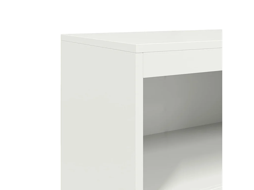 Buffet haut blanc 68,5x38,5x123,5 cm acier
