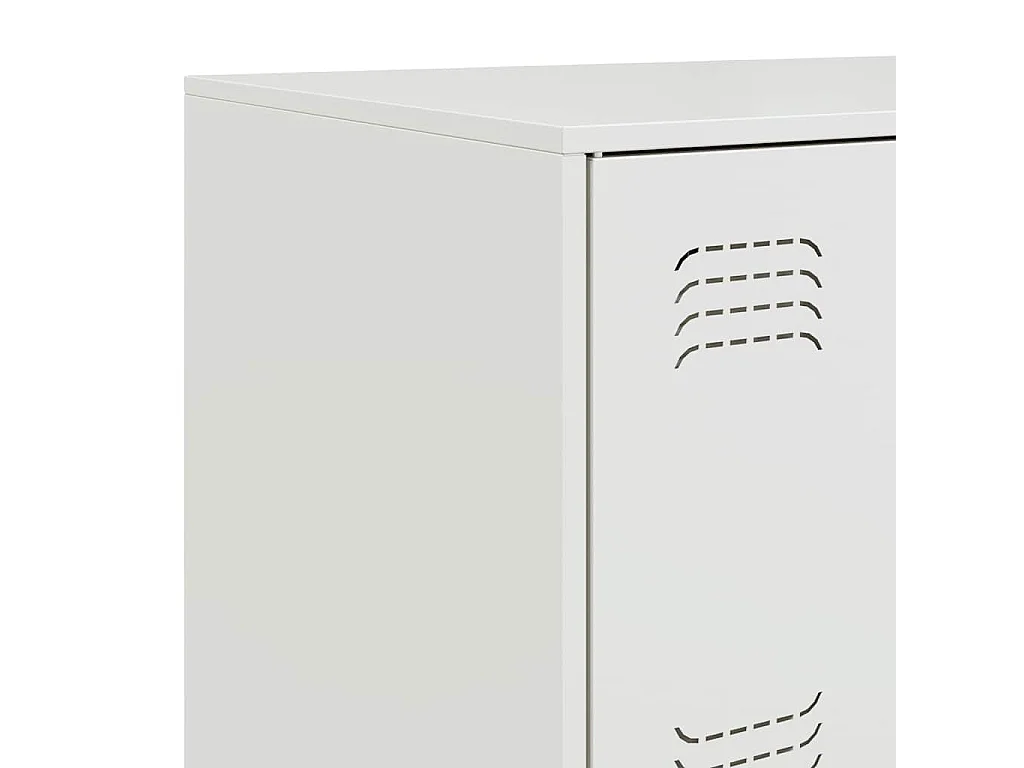 Buffet blanc 67x39x107 cm acier