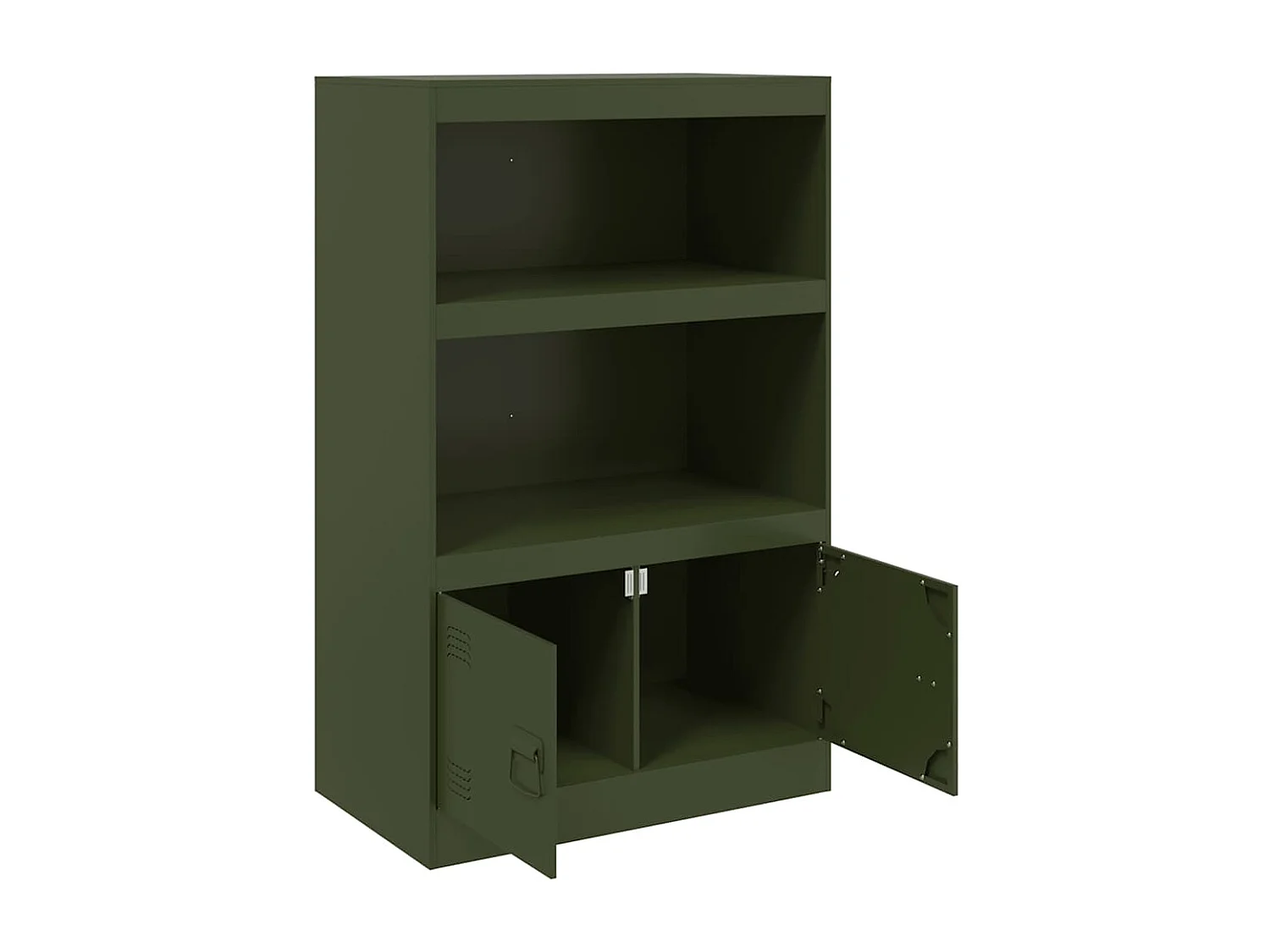 Buffet vert olive 67x39x107 cm acier