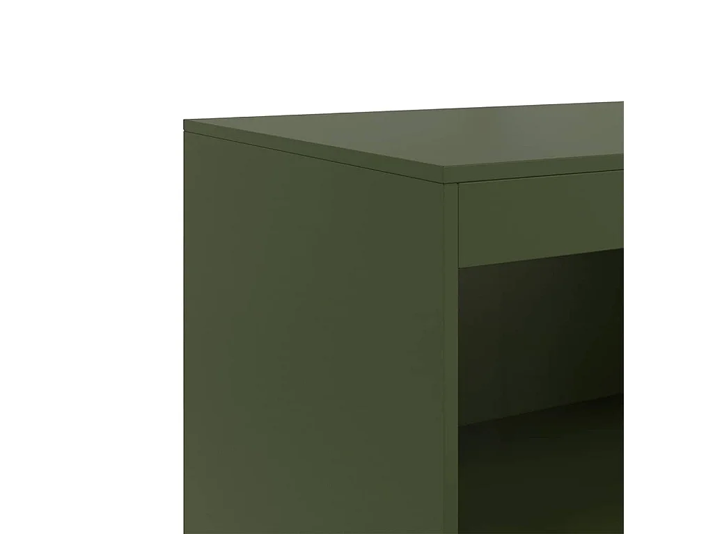 Buffet vert olive 67x39x107 cm acier