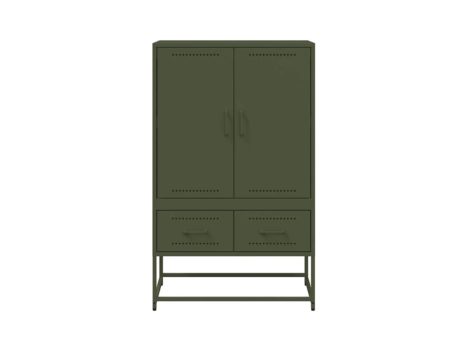 Buffet haut vert olive 68x39 x111,5 cm acier