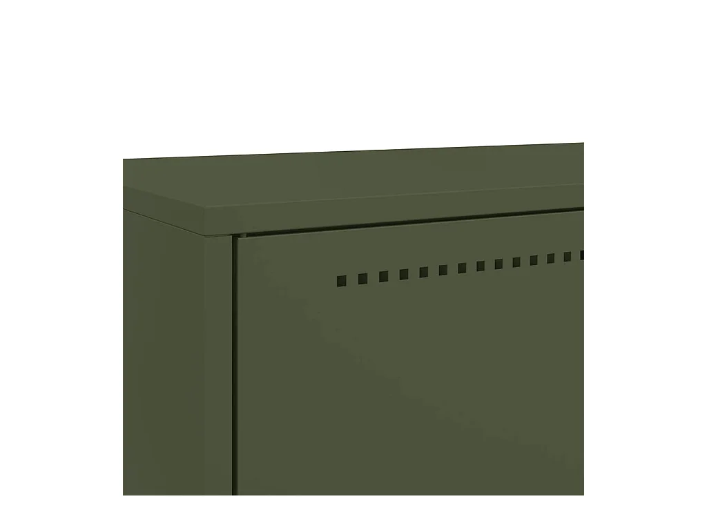 Buffet haut vert olive 68x39 x111,5 cm acier