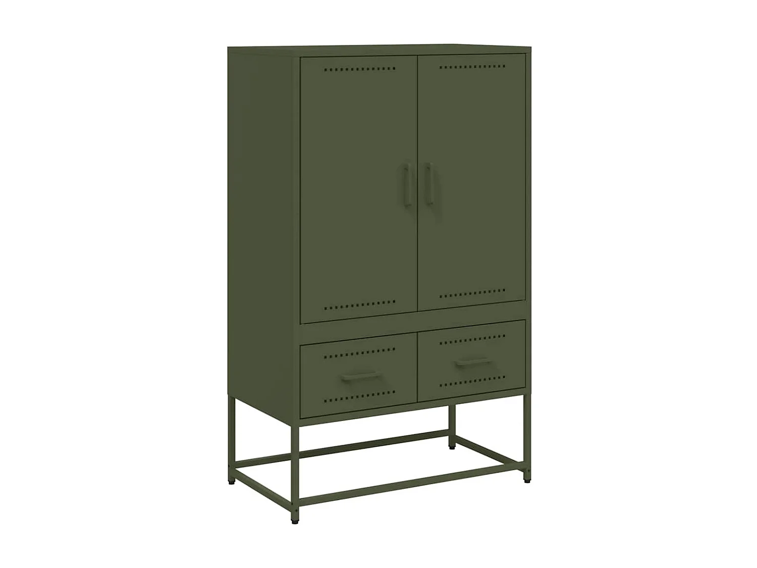 Buffet haut vert olive 68x39 x111,5 cm acier