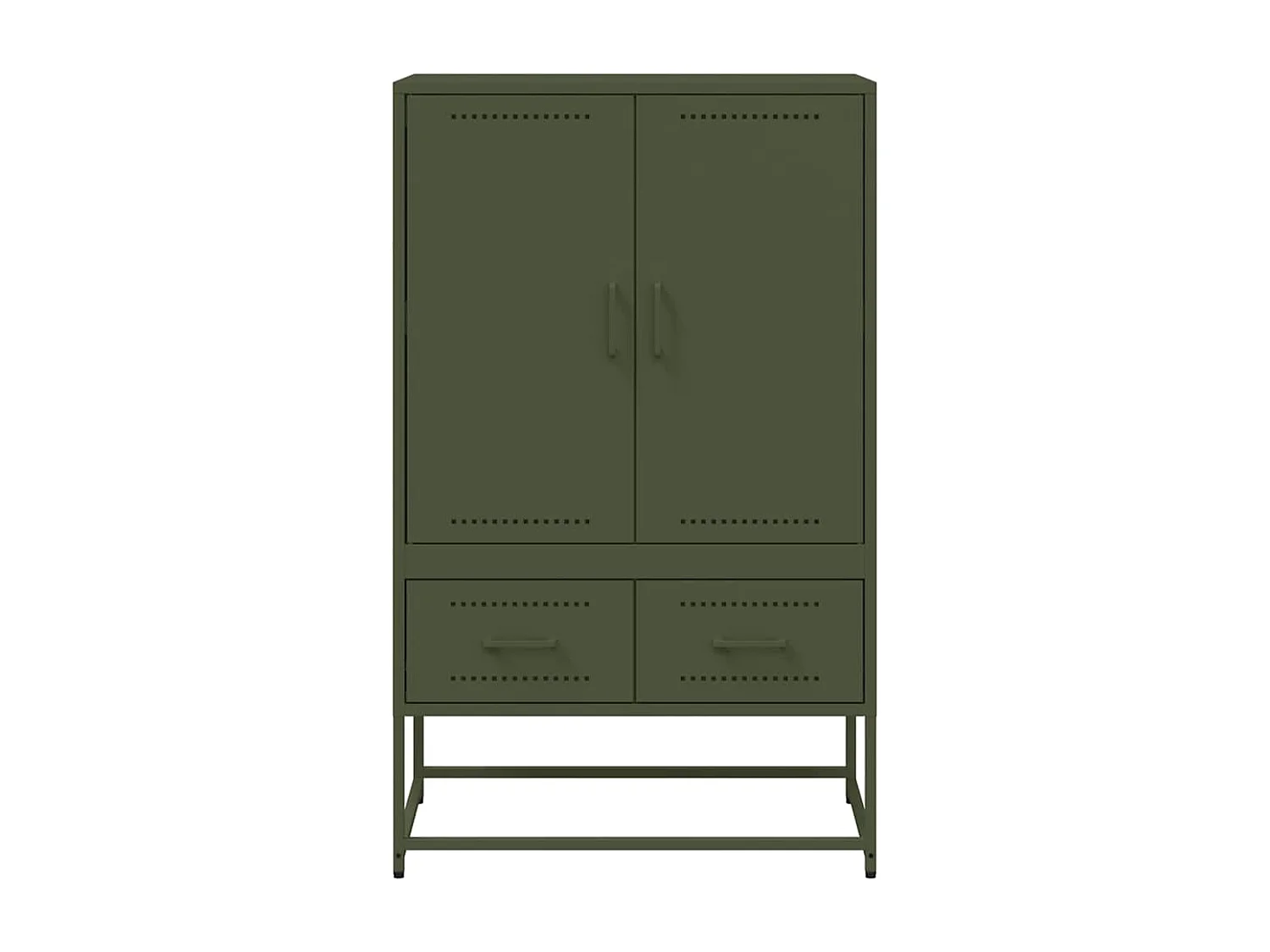 Buffet haut vert olive 68x39 x111,5 cm acier