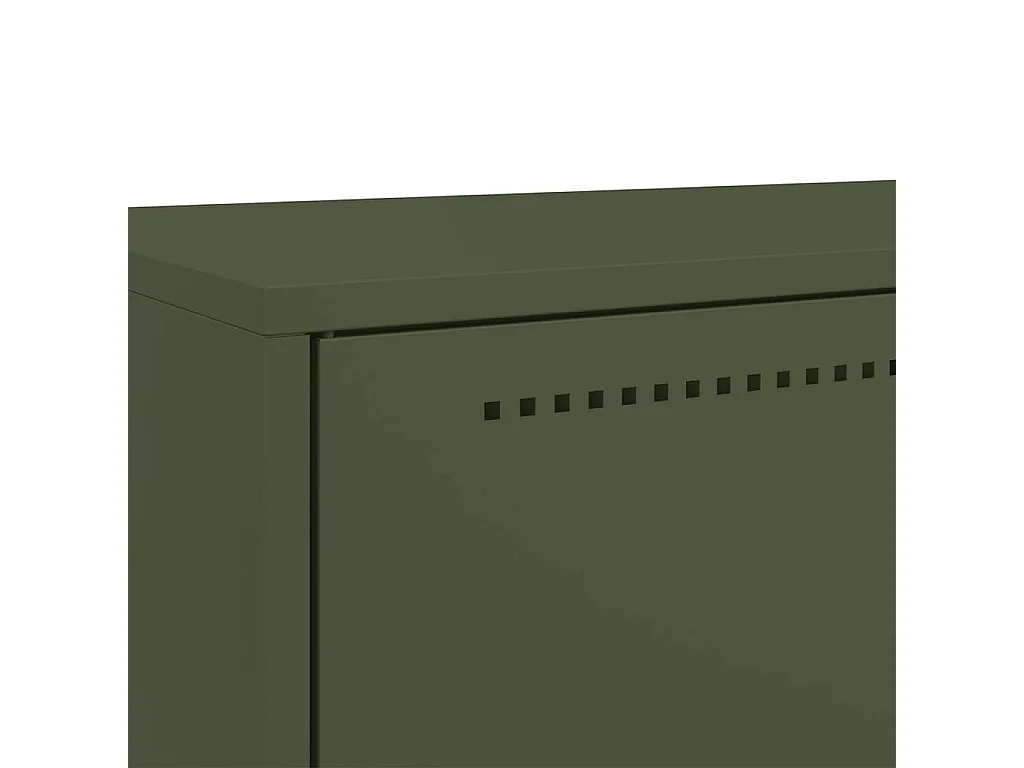 Buffet haut vert olive 68x39 x111,5 cm acier